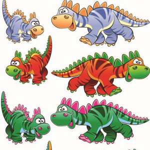 Dinosaurs-Cartoon-Style-Vector